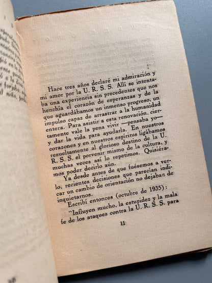 Libro de: Regreso de la U.R.S.S., André Gide - Ediciones <<Mundo Actual>>