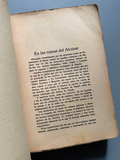 Libro de: La epopeya del alcazar, D. Muro Zegrí - Librería Santaren, 1937