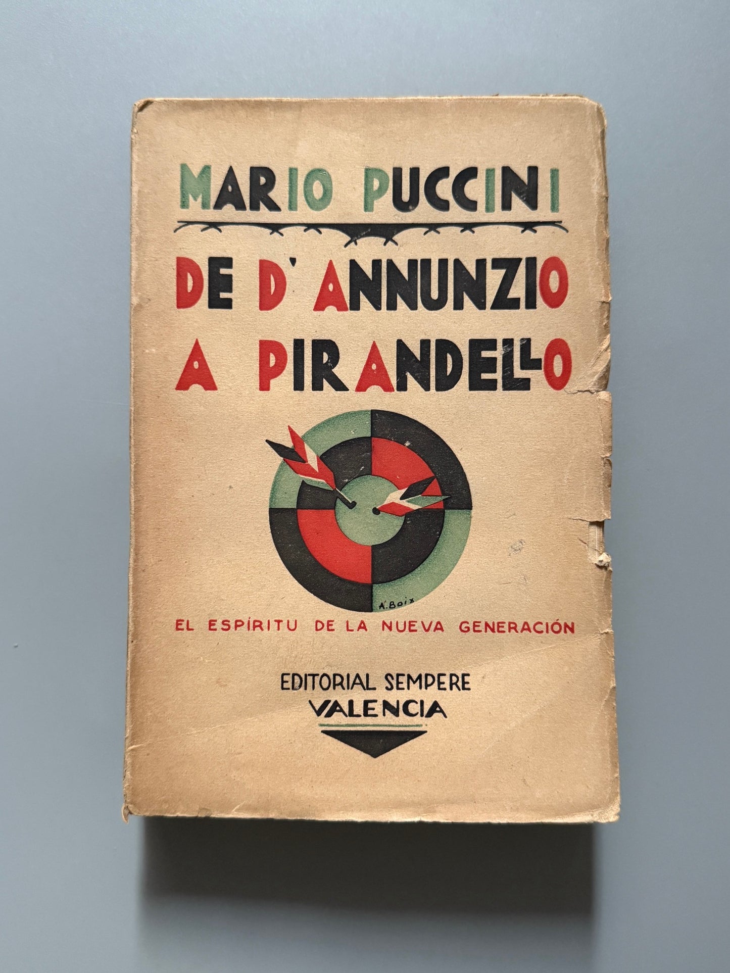 De d'Annunzio a Pirandello, Mario Puccini - Editorial Sempere, 1927