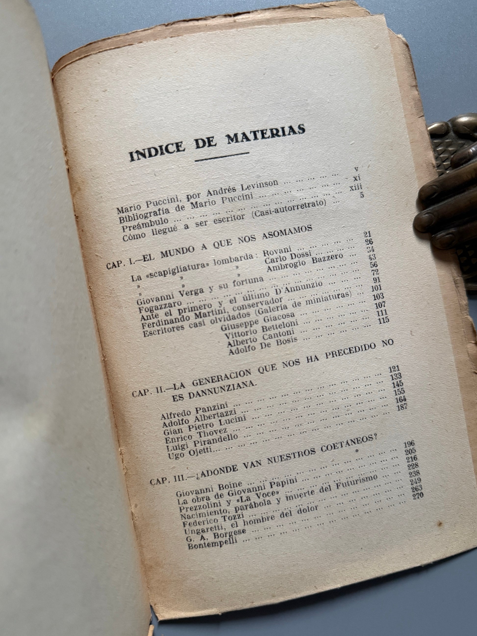 Libro de: De d'Annunzio a Pirandello, Mario Puccini - Editorial Sempere, 1927