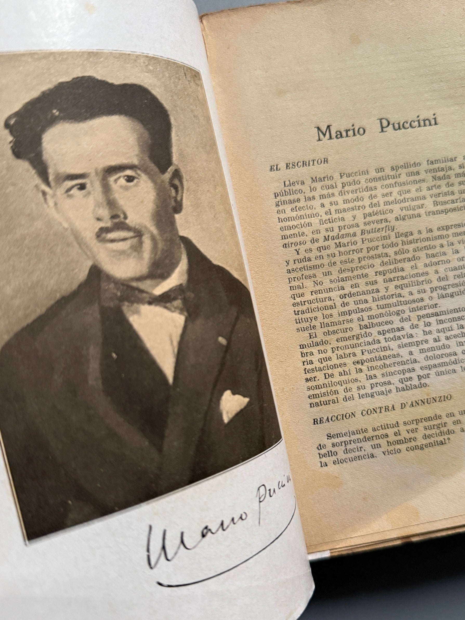 Libro de: De d'Annunzio a Pirandello, Mario Puccini - Editorial Sempere, 1927