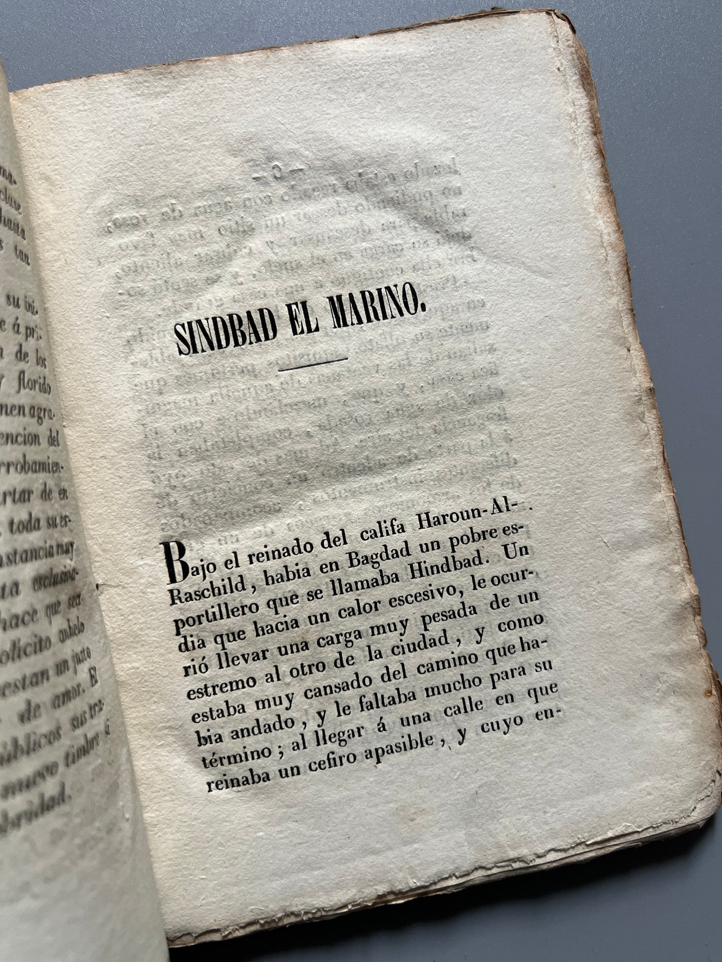 Libro de: Sinbad el marino, M. Galland (primera edición) - Barcelona, 1846