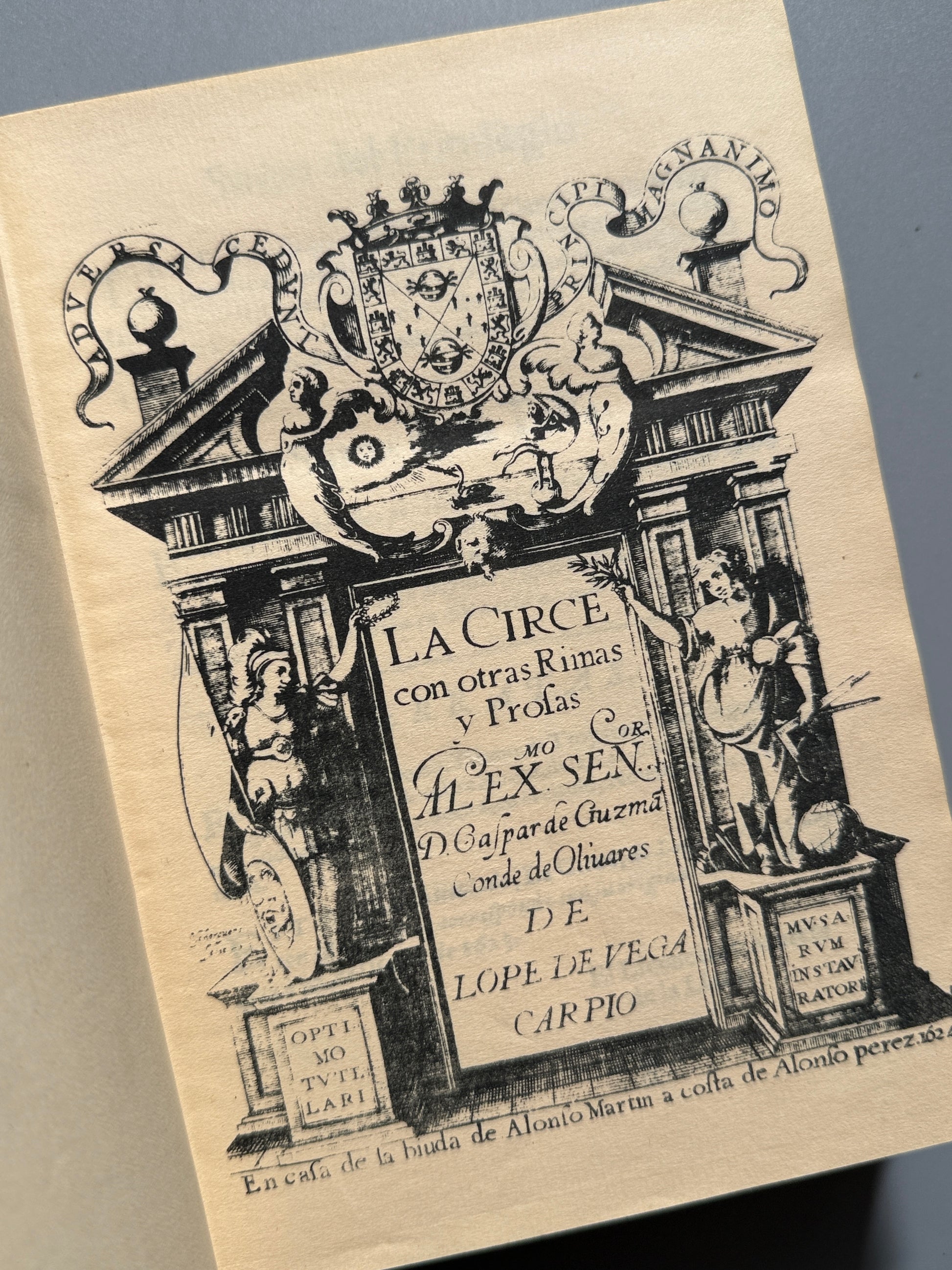 Libro de: La Circe con otras rimas y prosas, Lope de Vega (edición facsímil) - Biblioteca Nueva, 1935