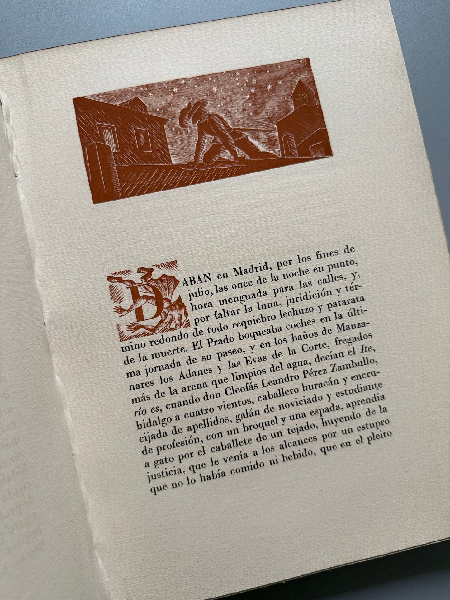 Libro de: El diablo cojuelo, Luis Vélez de Guevara (ejemplar numerado, nº374) - Editorial Orbis, 1943