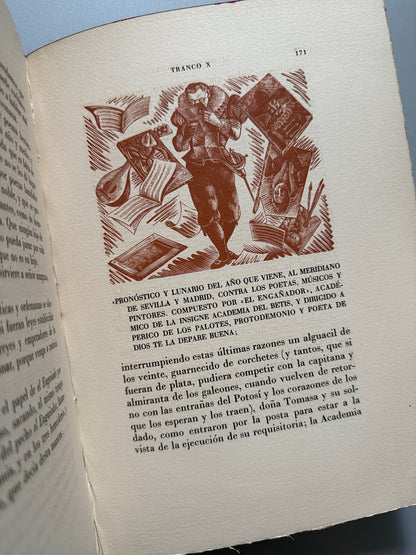 Libro de: El diablo cojuelo, Luis Vélez de Guevara (ejemplar numerado, nº374) - Editorial Orbis, 1943