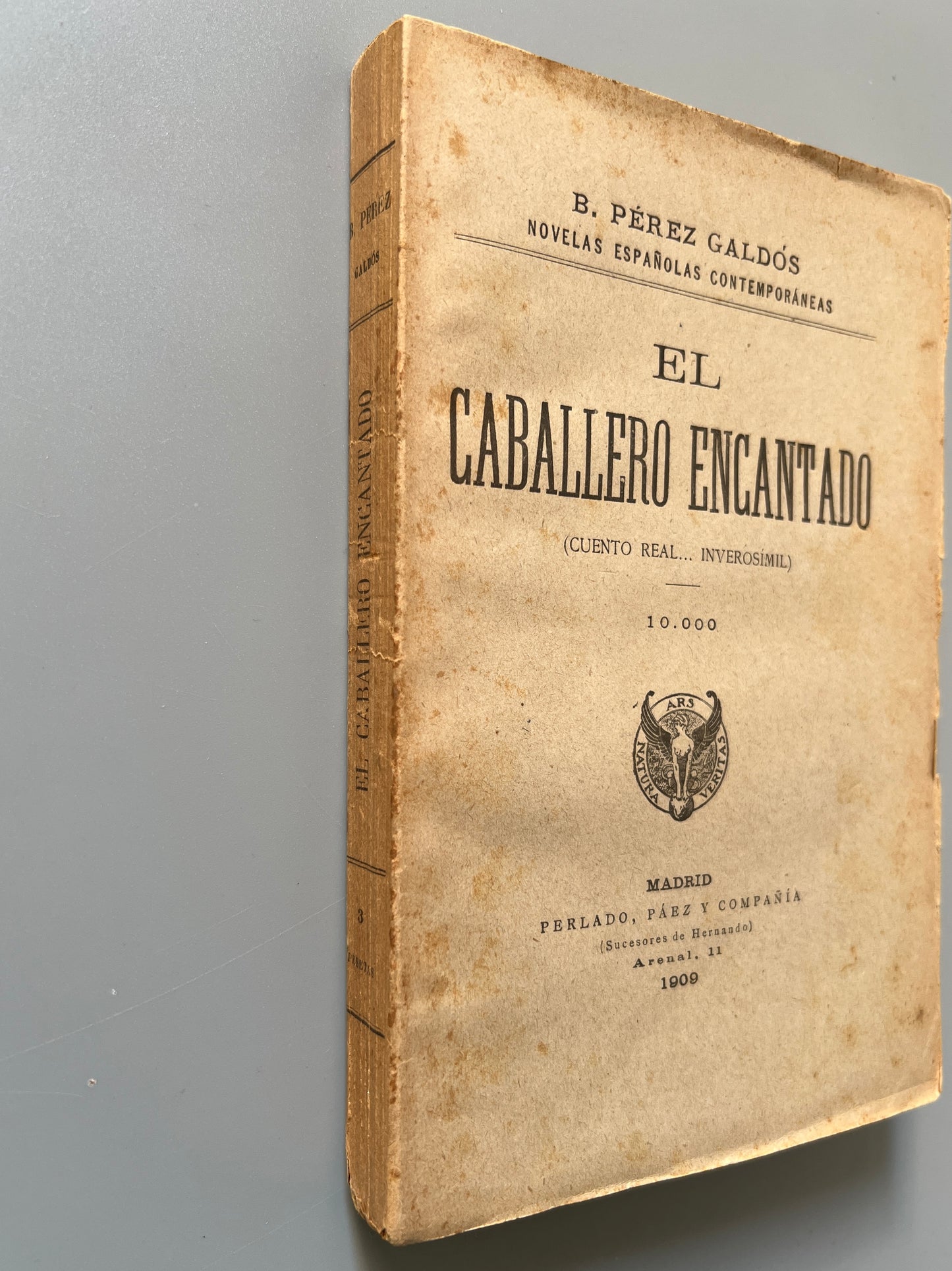 Libro de: El caballero encantado, Benito Pérez Galdós - Perlado, Páez y Compañía, 1909