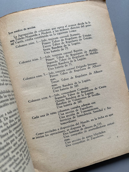 Libro de: La batalla de Madrid, T. Coronel López-Muñiz - Editorial Gloria, 1943