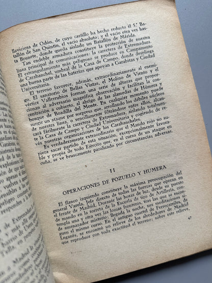 Libro de: La batalla de Madrid, T. Coronel López-Muñiz - Editorial Gloria, 1943