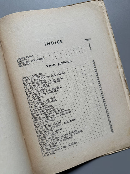 Libro de: Rojo y gualda, Angel Abad Tardez (primera edición) - Industrias Gráficas Uriarte, 1937