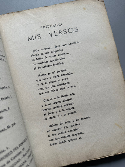 Libro de: Rojo y gualda, Angel Abad Tardez (primera edición) - Industrias Gráficas Uriarte, 1937