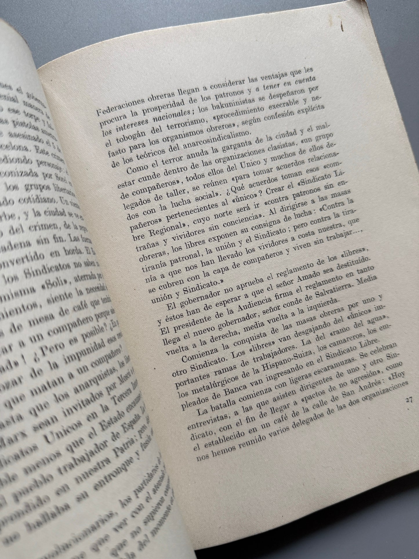 Libro de: Historia del sindicalismo español, Guillén Salaya - Editora Nacional, 1941