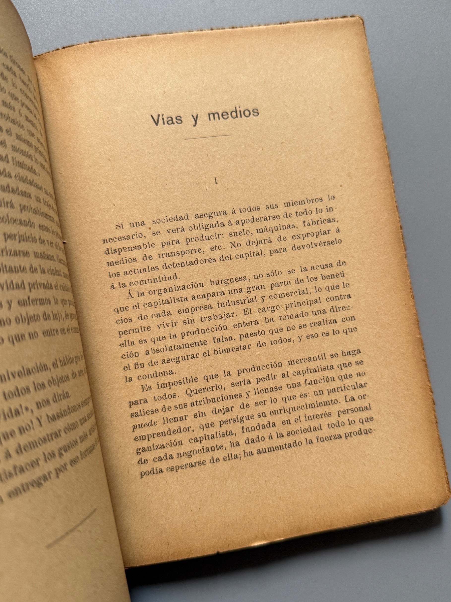 Libro de: La conquista del pan, P. Kropotkine - F. Sempere y Compañía, ca.1900