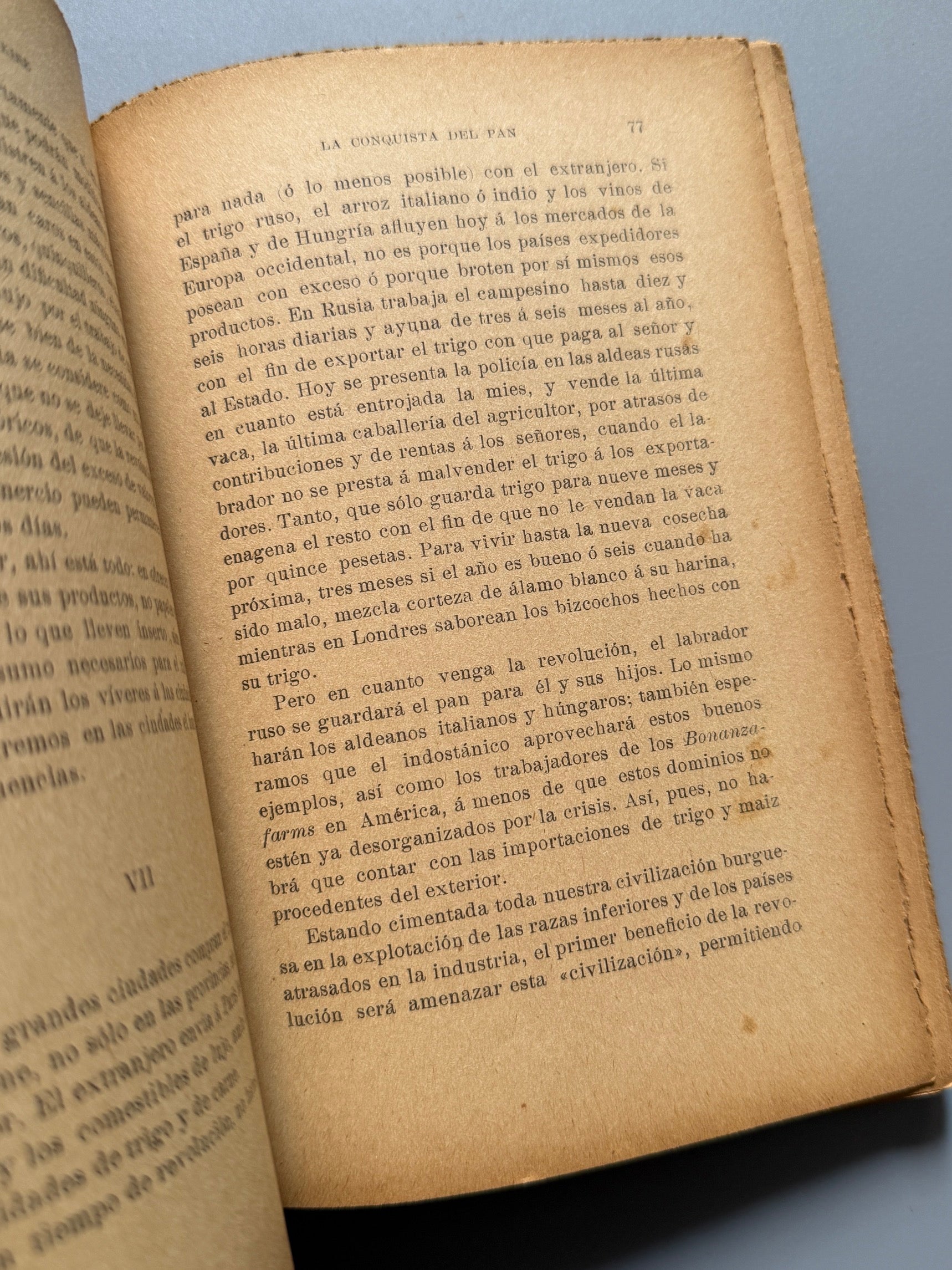 Libro de: La conquista del pan, P. Kropotkine - F. Sempere y Compañía, ca.1900