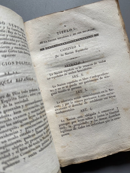 Libro de: Constitución política de la monarquía española, Cádiz 1812 - Barcelona, 1836