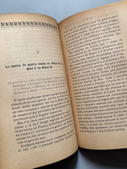 Libro de: Fets de la marina de guerra catalana, Francesch Rodón y Oller - Imprempta La Renaixensa, 1898