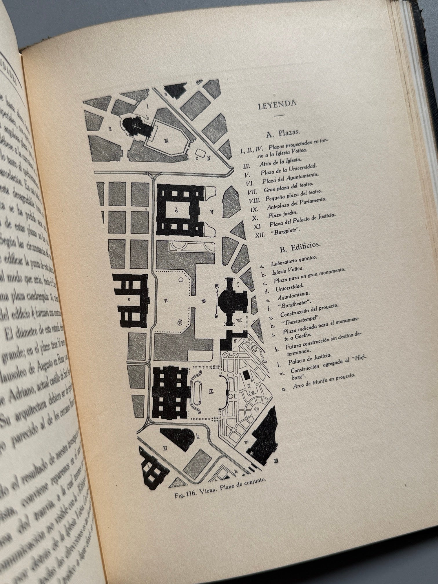 Libro de: Construcción de ciudades según principios artísticos, Camilo Sitte - Editorial Canosa, 1926