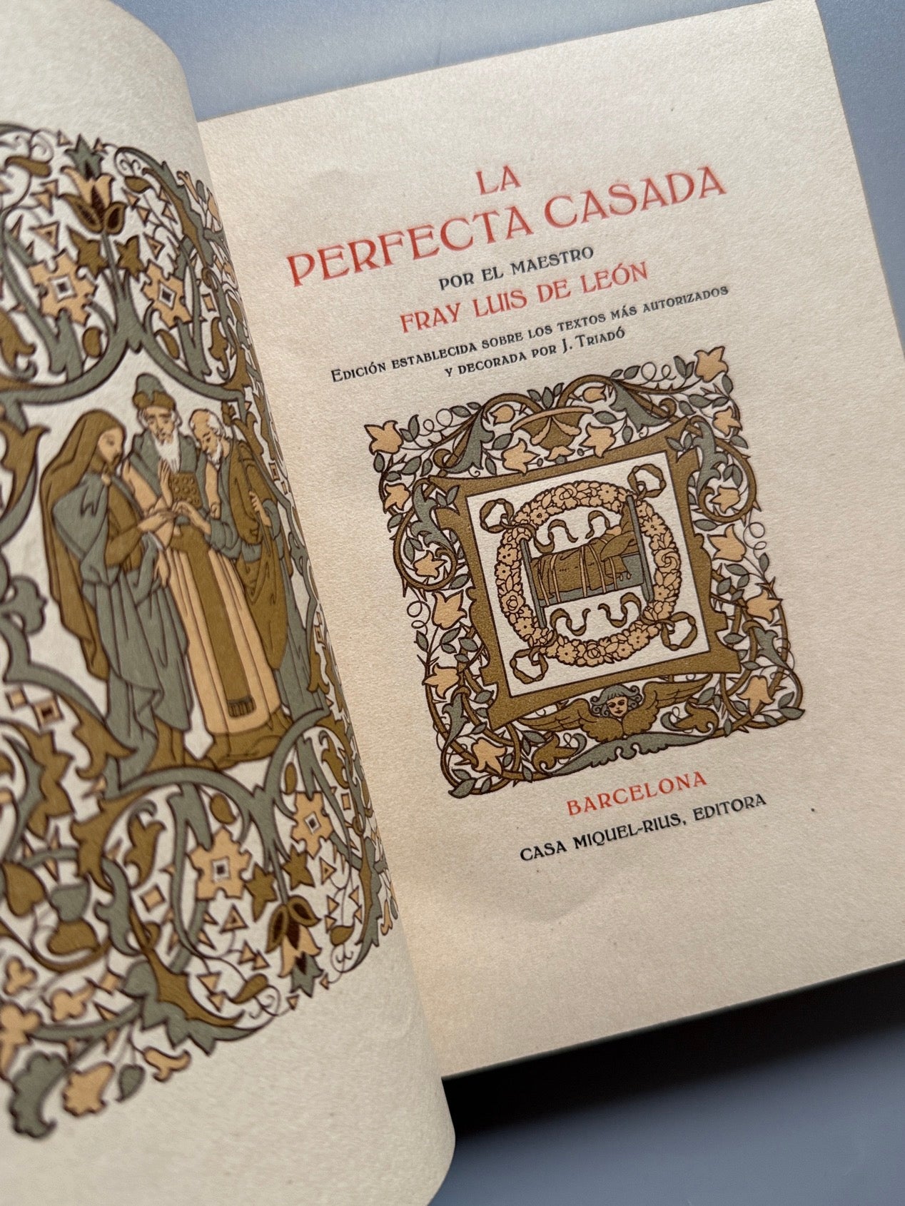 Libro de: La Perfecta Casada, Fray Luis De Leon (Triadó, encuadernación Miquel Rius) - Casa Miquel-Rius, 1930