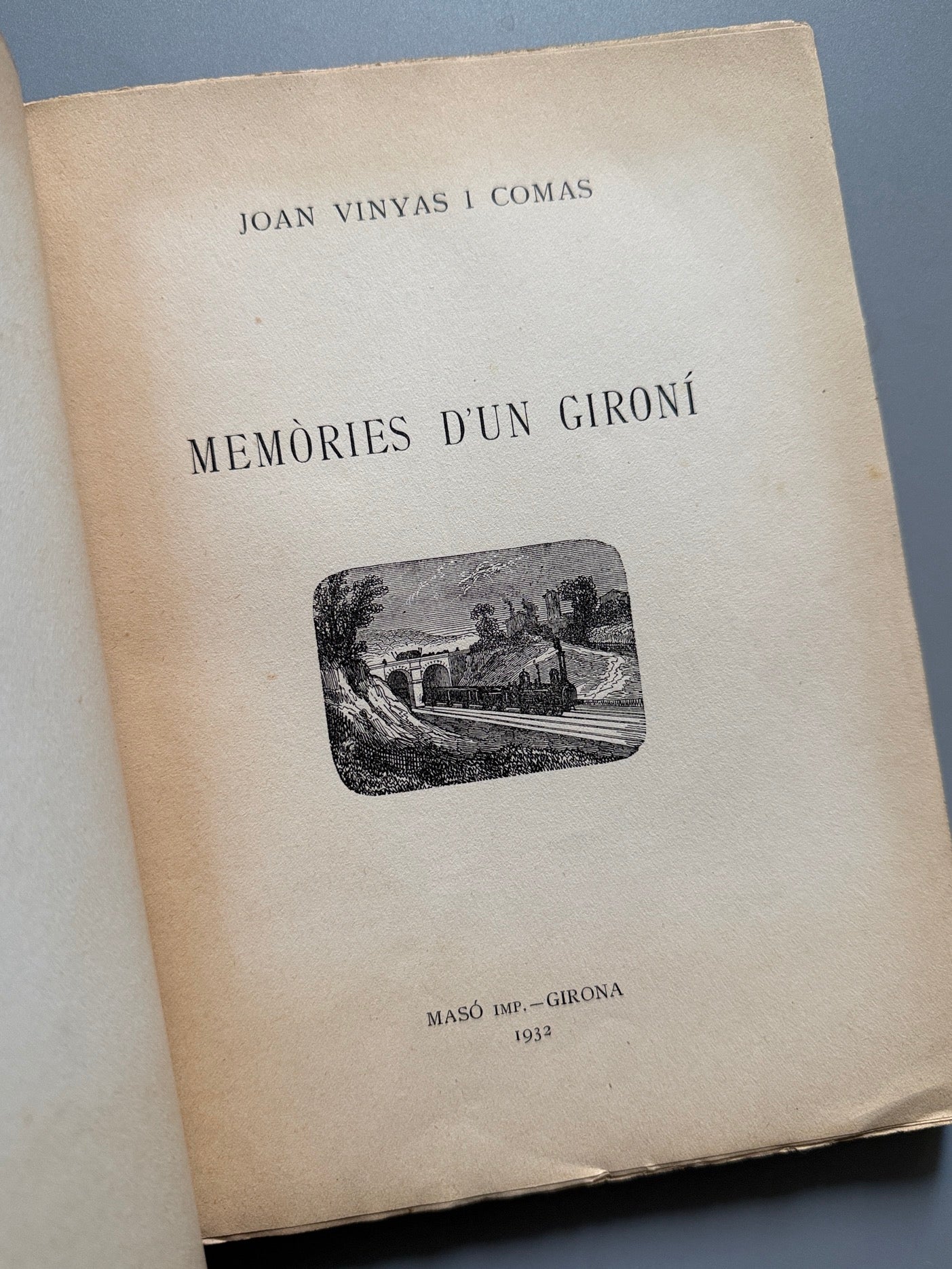 Libro de: Memòries d'un gironí, Joan Vinyas i Comas - Masó Imp., 1932