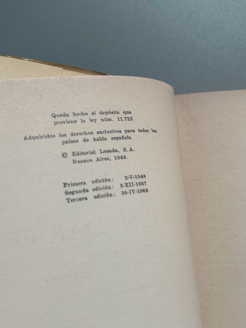 Libro de: La poesía de Rubén Darío, Pedro Salinas - Editorial Losada, 1968