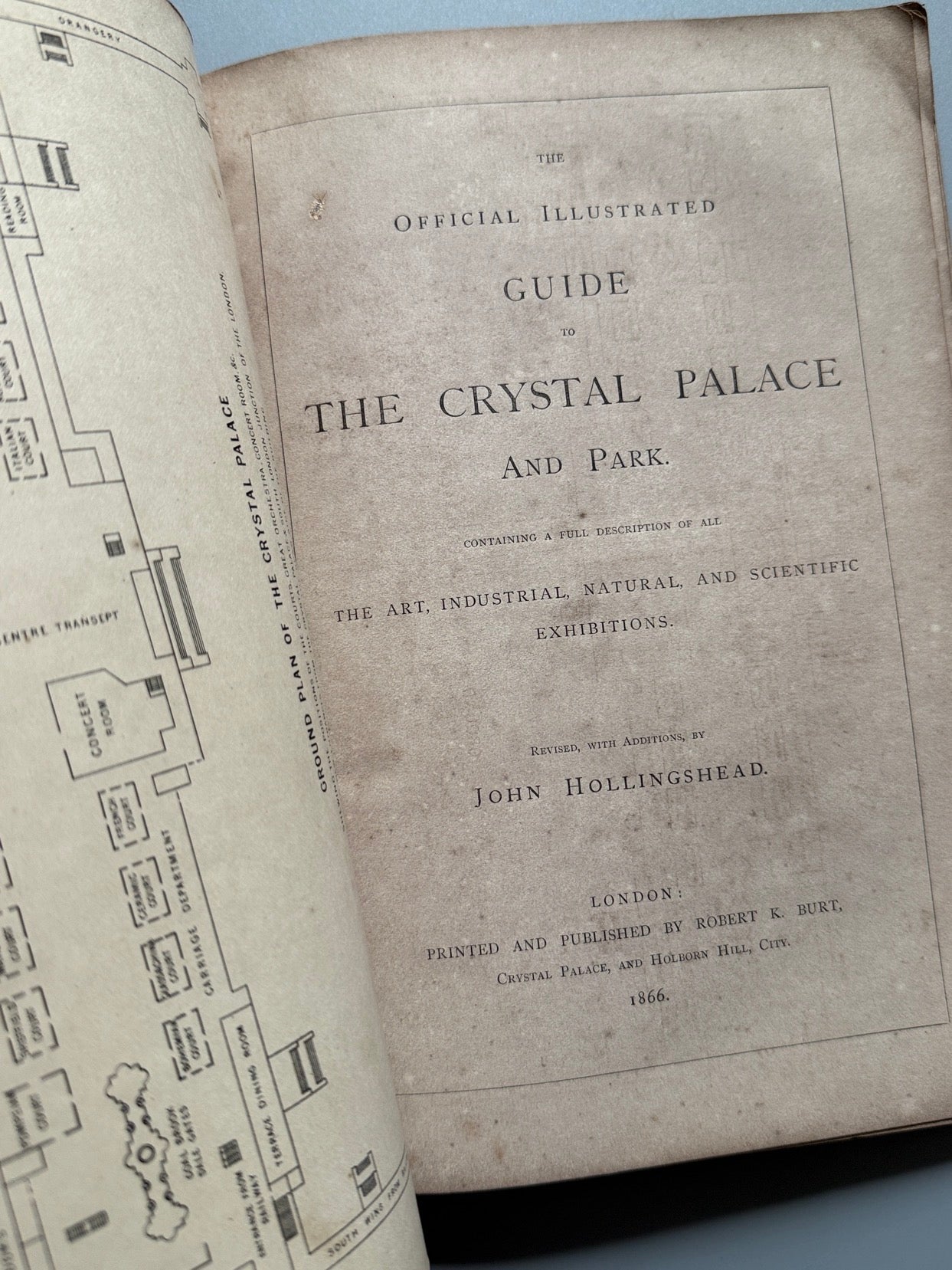 Libro de: The official guide to the Crystal Palace and Park, John Hollingshead - Robert K. Burt, 1866