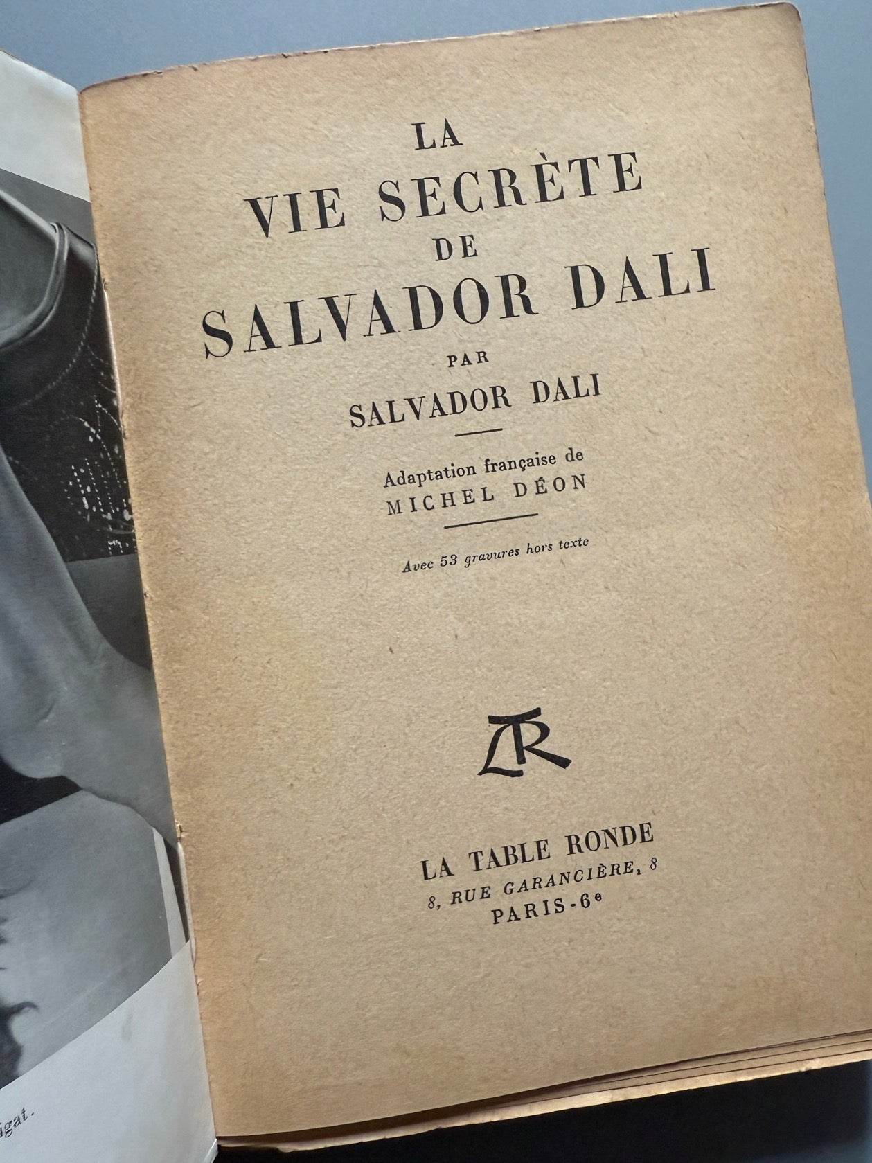 Libro de: La vie secrète de Salvador Dali, Salvador Dali - La Table Ronde, 1952