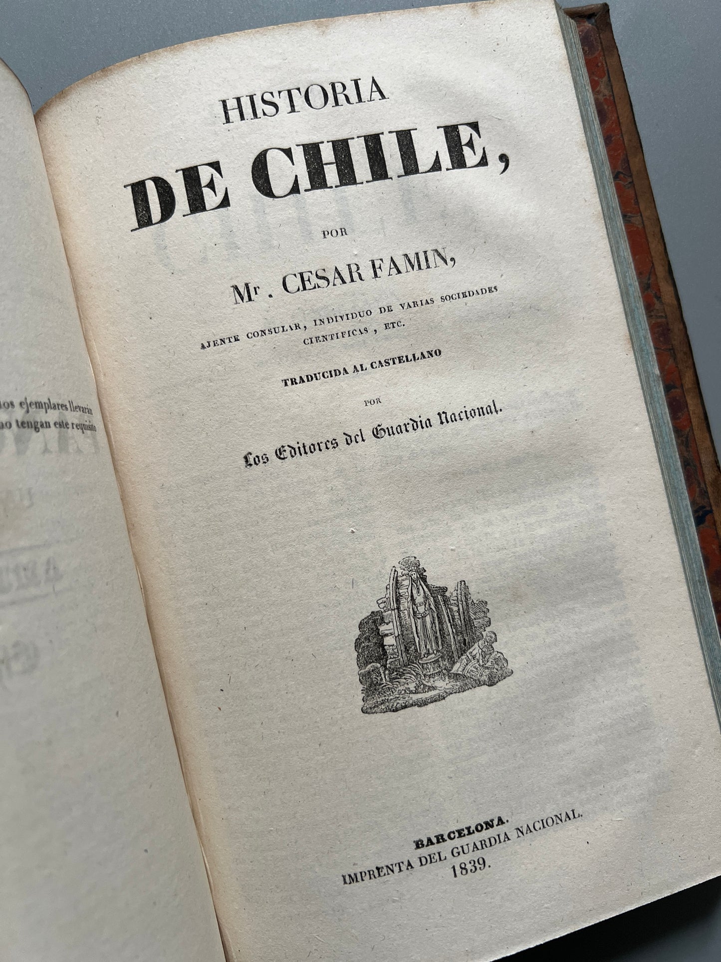 Libro de: Historia de la Armenia. Historia de Chile - Panorama Universal, 1838-39