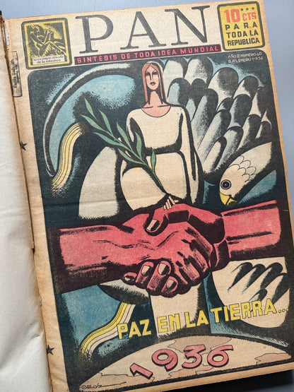 Pan. Síntesis de toda idea mundial encuadernada, 10 enero - 25 marzo 1936 (12 números), Buenos Aires