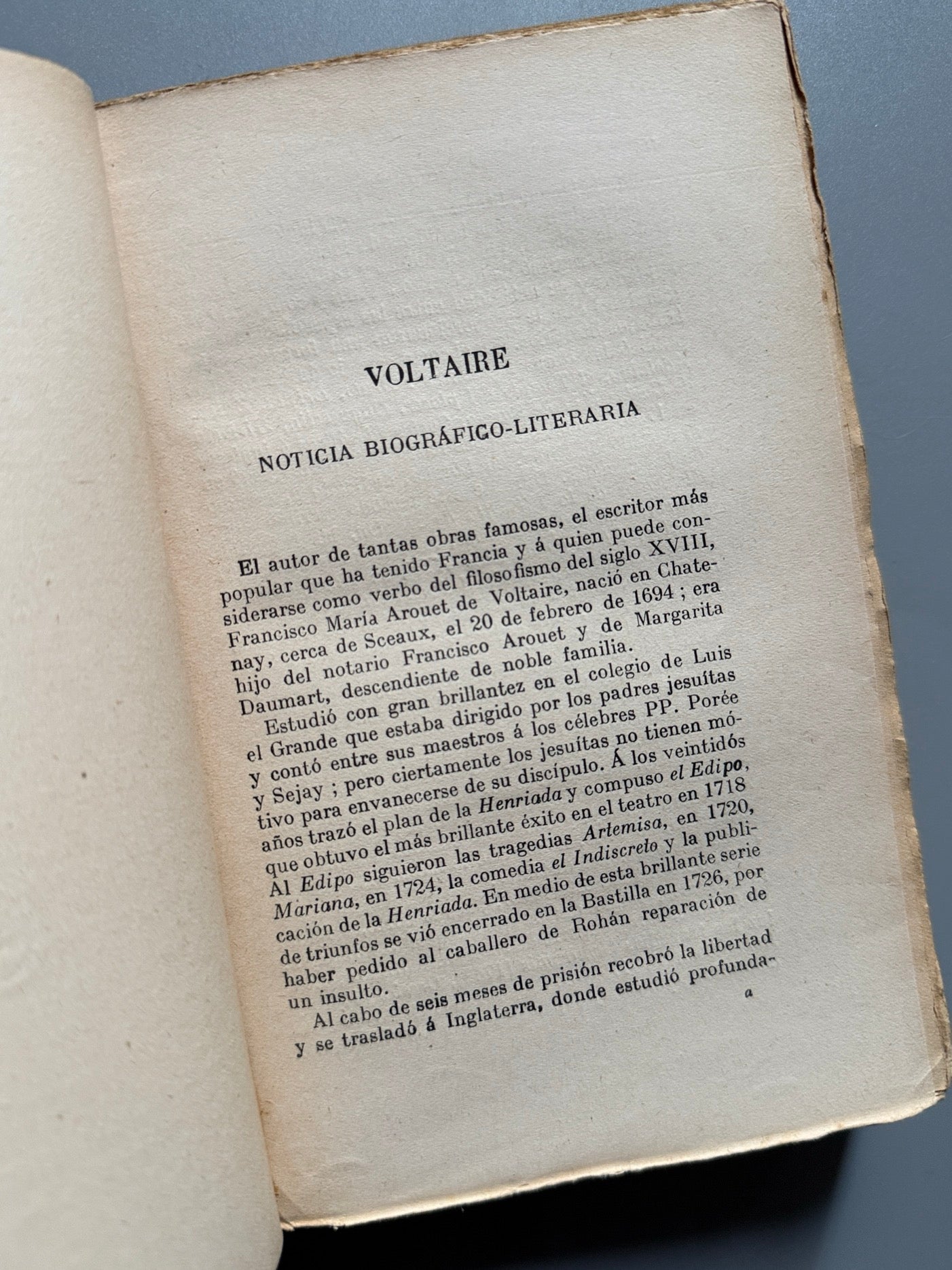 Libro de: Novelas escogidas, Voltaire - Casa Editorial Garnier Hermanos, 1920