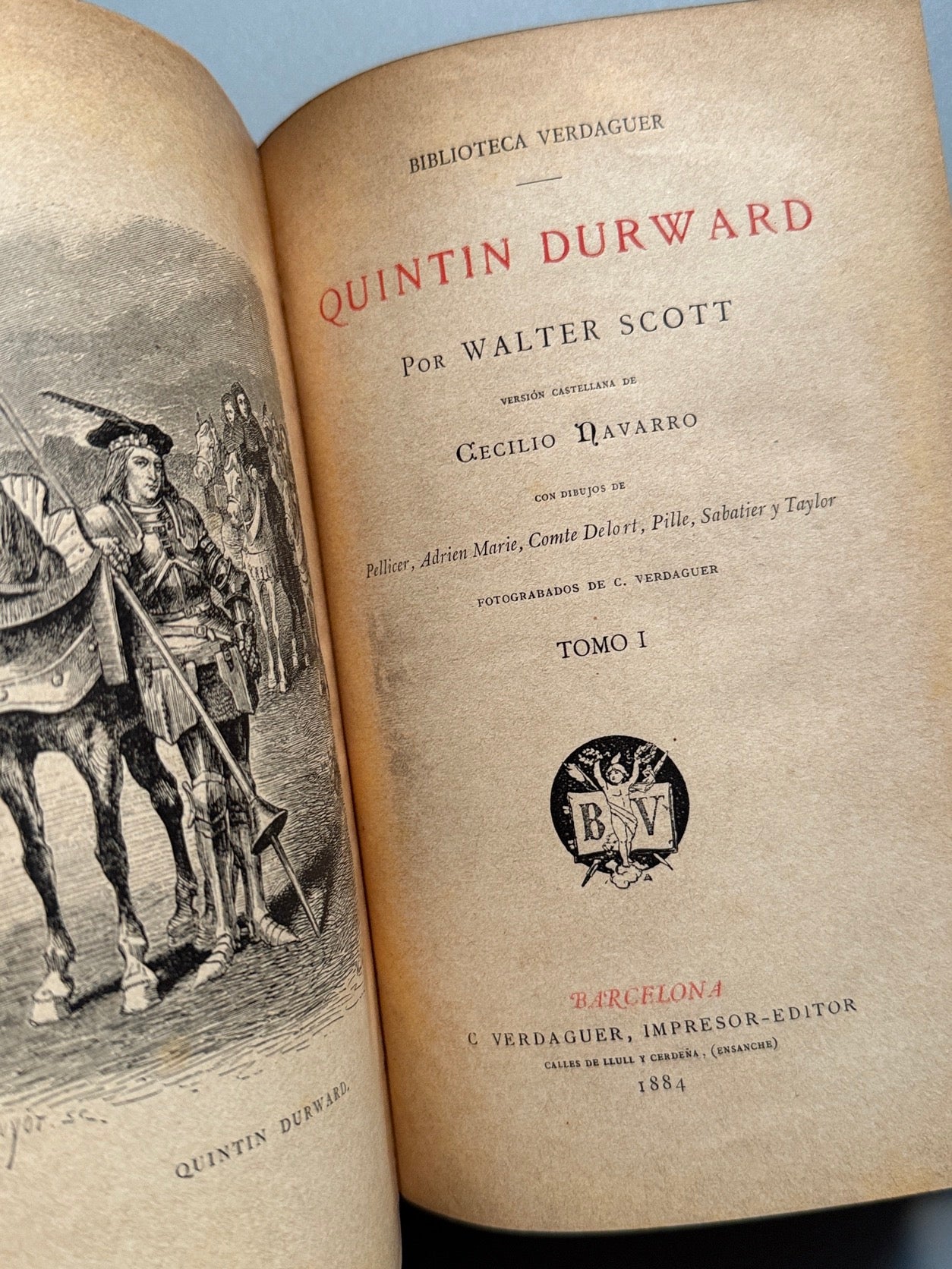 Libro de: Quintin Durward, Walter Scott - C. Verdaguer, Impresor-editor, 1884