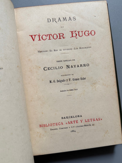 Libro de: Dramas de Víctor Hugo - Biblioteca Arte y Letras, 1884