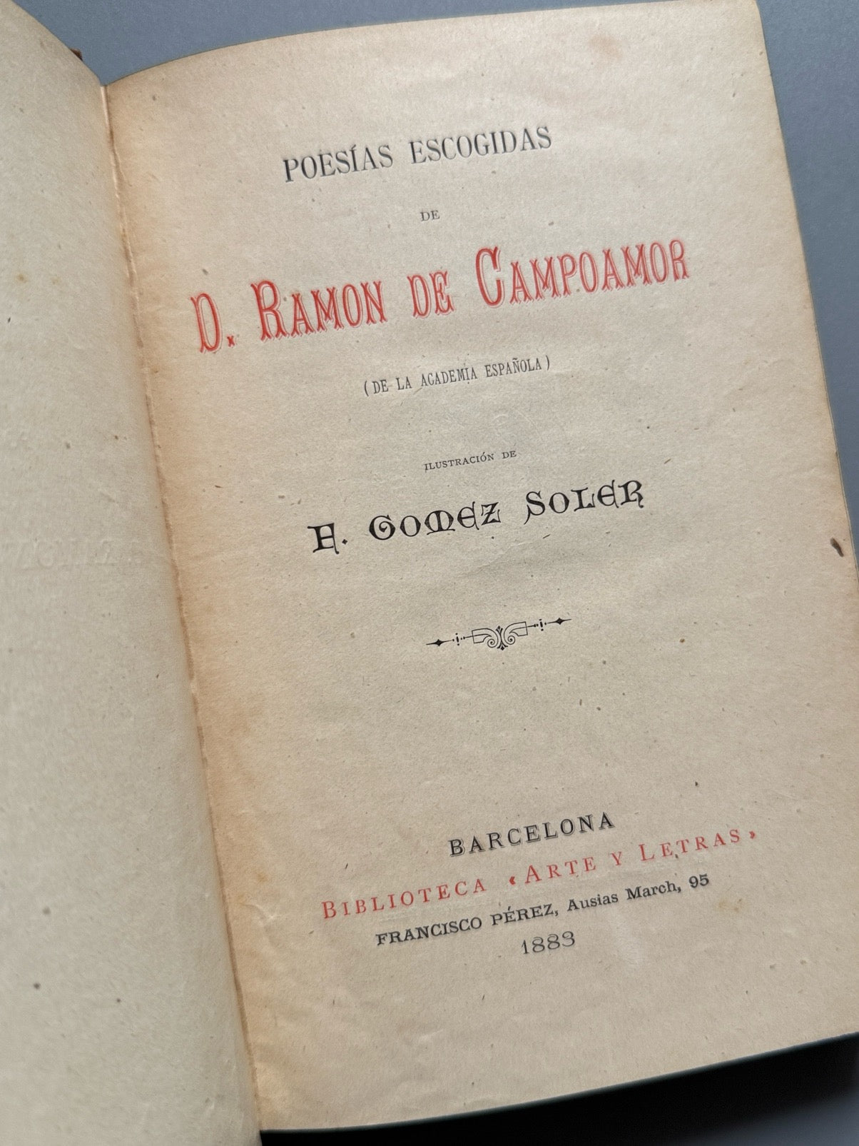 Libro de: Poesías de Campoamor , Ramón de Campoamor - Biblioteca Arte y Letras, 1883