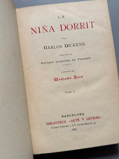 Libro de: La niña Dorrit, Charles Dickens - Biblioteca Arte y Letras, 885