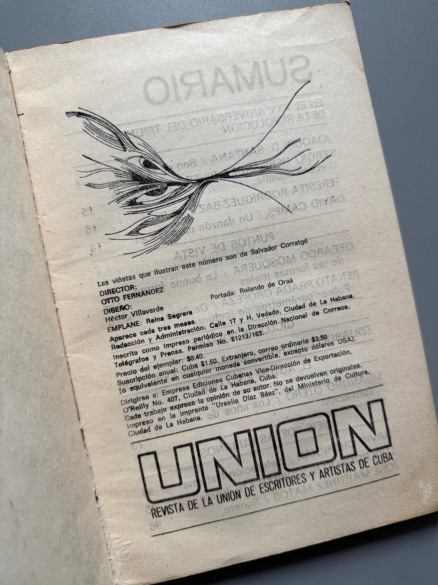 Libro de: Union nº2. Revista de la union de escritores y artistas de Cuba - 1984