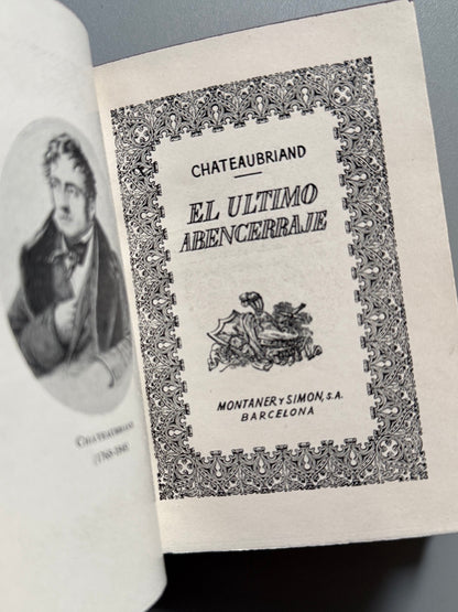 Libro de: El último abencerraje, Chateaubriand - mOntaner y Simón, 1946