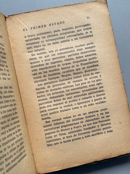 Libro de: El primer estado, Antonio de Hoyos y Vinent - Compañía Ibero-Americana de Publicaciones, 1931