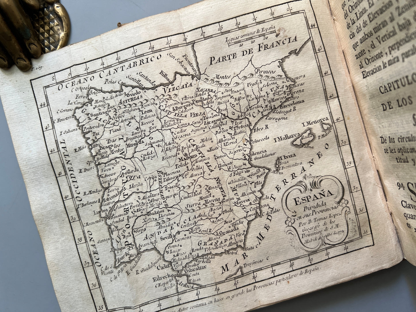 Clave geográfica para aprender geografía, Henrique Florez - D. Joachin de Ibarra, 1771