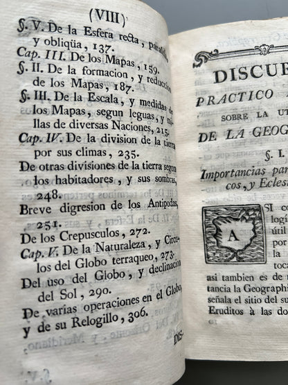 Clave geográfica para aprender geografía, Henrique Florez - D. Joachin de Ibarra, 1771