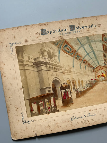 Albúmina de la Exposición Universal de París de 1889 - "Galerie de la Russie"
