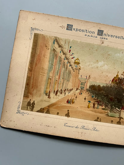 Albúmina de la Exposición Universal de París de 1889 - "Terrase des Beaux-Arts"