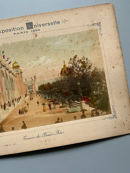 Albúmina de la Exposición Universal de París de 1889 - "Terrase des Beaux-Arts"