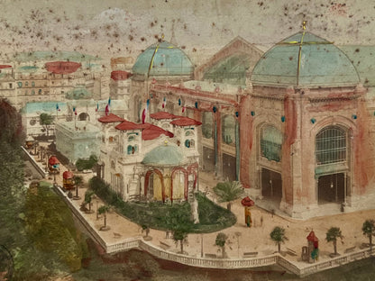 Albúmina de la Exposición Universal de París de 1889 - "Terrase du Palais des Beaux-Arts"