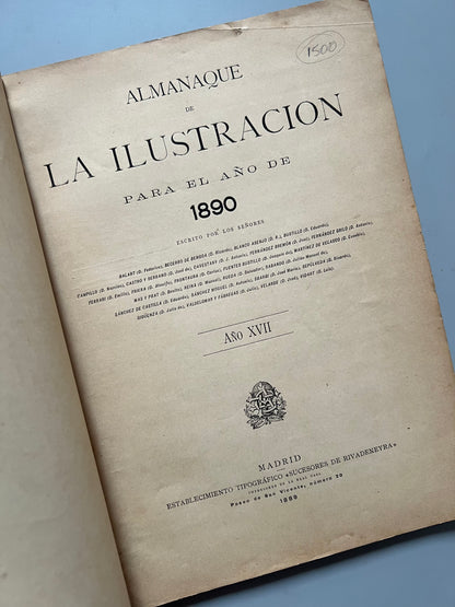 Almanaque de La Ilustración para el año de 1890 - Madrid, 1889