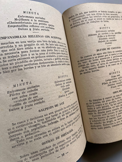 Biblioteca El ama de casa, 8 números encuadernados - Editorial molino, ca. 1945