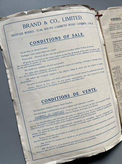 Catálogo comestibles Brand & Co. Ltd. - Junio, 1932