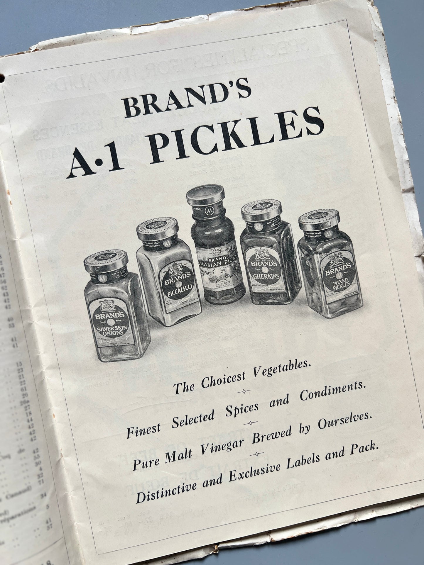 Catálogo comestibles Brand & Co. Ltd. - Junio, 1932
