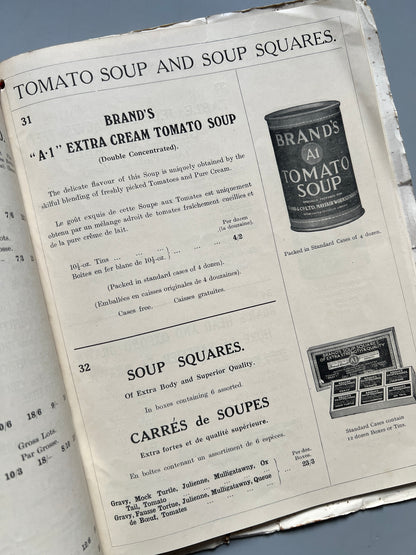 Catálogo comestibles Brand & Co. Ltd. - Junio, 1932