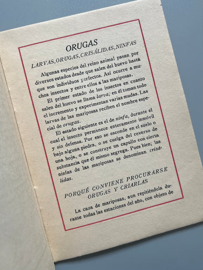 Colección de orugas. Pasatiempos - Editorial Muntañola, ca. 1930