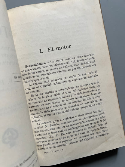 El automóvil, E. Petit - Gustavo Gili Editor, 1932