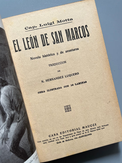 El león de San Marcos, Cap. Luigi Motta - Casa editorial Maucci, ca. 1910