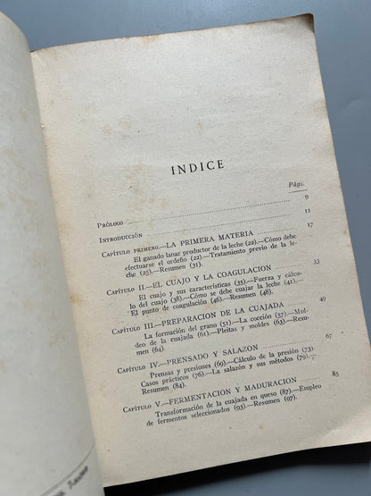 El manchego, típico queso español de Santiago Matallana y Valeriano Riesco - Ministerio de Agricultura, 1952